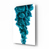 Strates bleues – tableau en verre - 72x46 cm