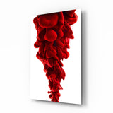 Rote Schichten – Glasbild - 72x46 cm