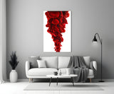 Red Layers Glass Wall Art.