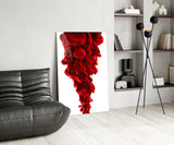 Red Layers Glass Wall Art.