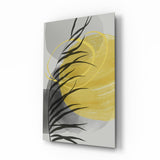 Autumn Yellow Glass Wall Art - 72x46 cm