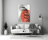 Autumn Red Glass Wall Art.