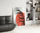 Autumn Red Glass Wall Art.