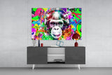 Monkey Face Glass Wall Art.