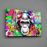 Monkey Face Glass Wall Art.