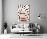 Lines of Leaf Glass Wall Art.
