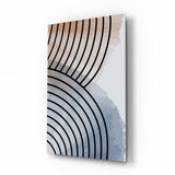 Lines of Waves Glass Wall Art.