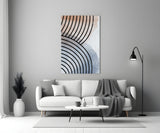Lines of Waves Glass Wall Art.