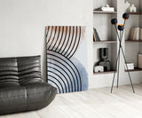 Lines of Waves Glass Wall Art.