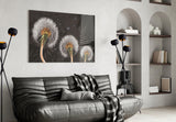Dandelions Glass Wall Art.