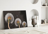 Dandelions Glass Wall Art.