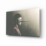 Glasbild Lügner - 72x46 cm