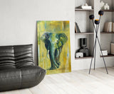 Elephant Glass Wall Art.