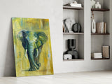 Elephant Glass Wall Art.
