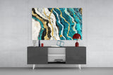 Marble Waves Glass Wall Art.