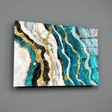 Marble Waves Glass Wall Art.