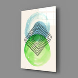 Abstract Circles Glass Wall Art.