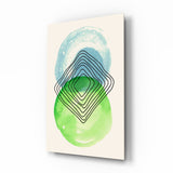 Cercles abstraits Impression Sur Verre