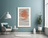 Abstract Sunset Glass Wall Art.