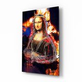 Queen Mona Lisa Glass Wall Art - 72x46 cm