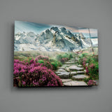 Footpath to Mountains Glass Wall Art.