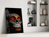 Sugar Skull Glass Wall Art.