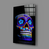 Sugar Skull Glass Wall Art.