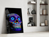 Sugar Skull Glass Wall Art.