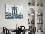 Brooklyn Bridge Glass Wall Art.