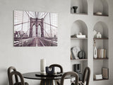 Brooklyn Bridge Glass Wall Art.