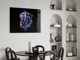 Diamond Elephant Glass Wall Art.