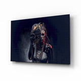 Behind the Mask Glass Wall Art.