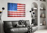 Flag of the United States Glass Wall Art.