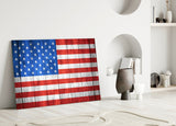 Flag of the United States Glass Wall Art.
