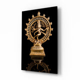 Shiva Nataraja Glass Wall Art.