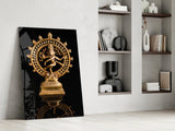 Shiva Nataraja Glass Wall Art.