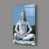 Shiva in Meditation Glass Wall Art.