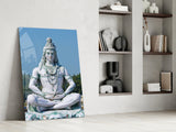 Shiva in Meditation Glass Wall Art.