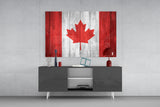 Flag of Canada Glass Wall Art.