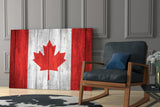 Flag of Canada Glass Wall Art.