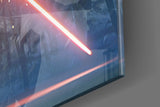 Lightsaber Glass Wall Art.