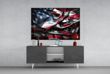 Flag of the United States Glass Wall Art.