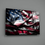 Flag of the United States Glass Wall Art.