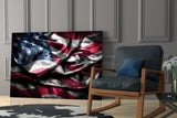 Flag of the United States Glass Wall Art.