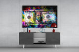 100 Dollars Glass Wall Art.