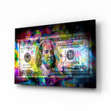 100 dollari – Quadro in vetro - 72x46 cm