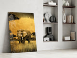 Elephant Glass Wall Art.