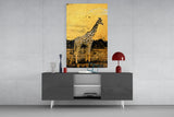 Giraffe Glass Wall Art.