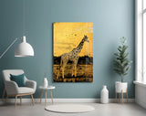 Giraffe Glass Wall Art.