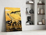 Giraffe Glass Wall Art.